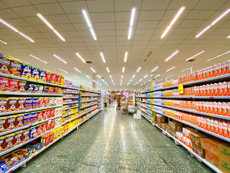 Dollar Tree grocery shelves