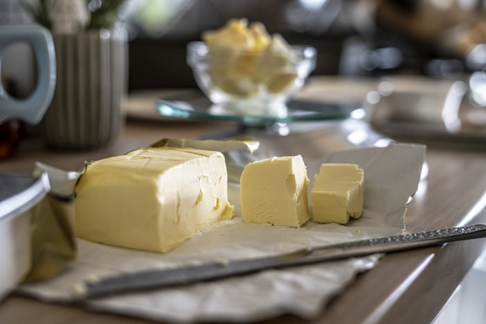 Fresh grass-fed butter block