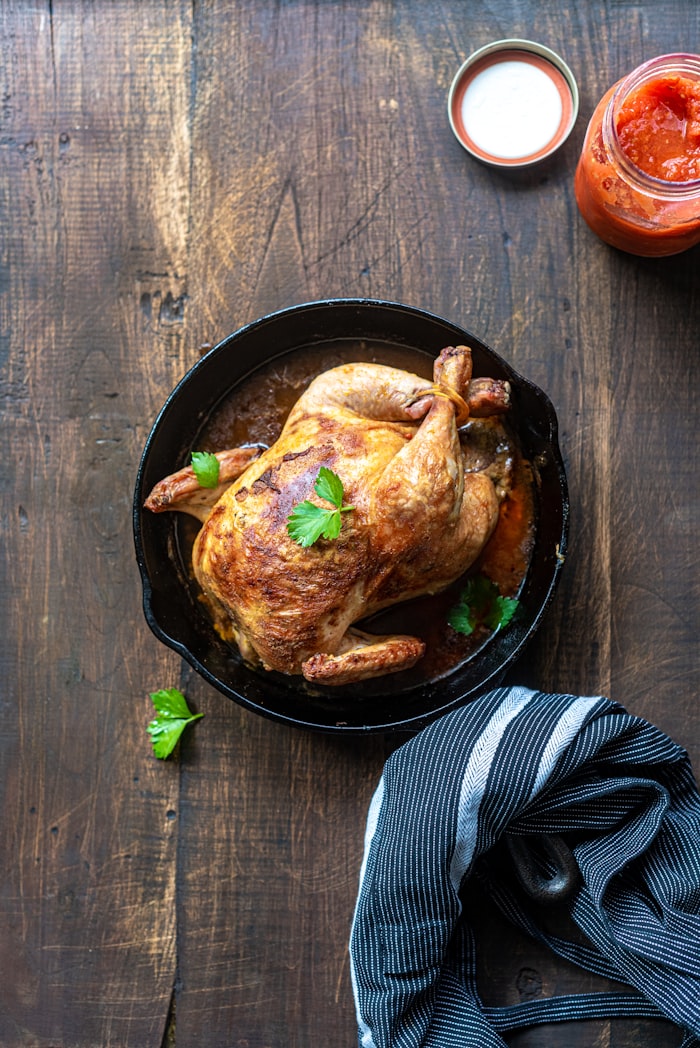 Crispy roasted chicken